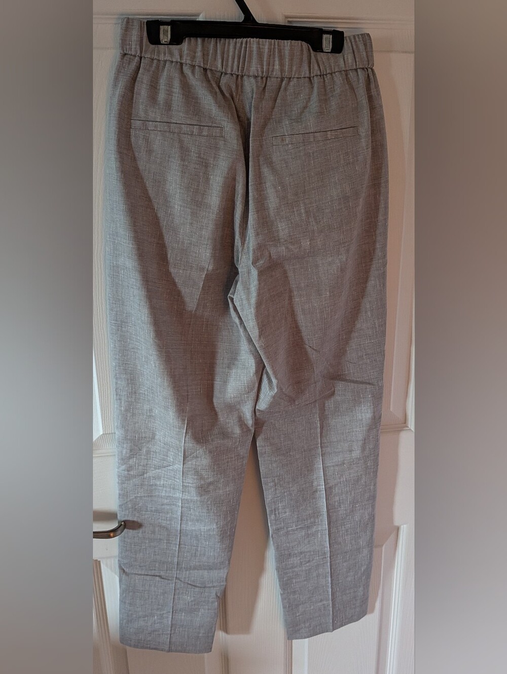 Peserico Light Gray Women's Trousers - Elegant Straight Leg With Sparkle Strip - Picture 2 of 6